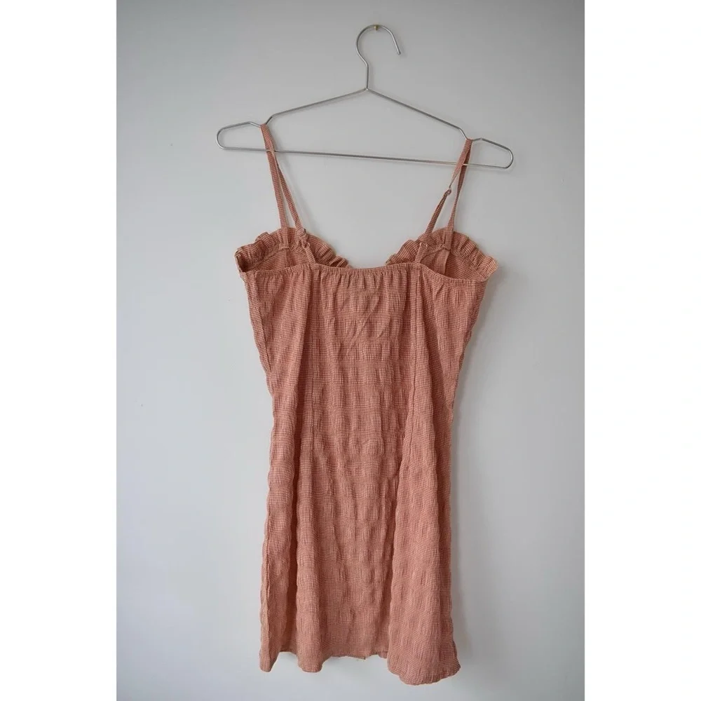 Chic Pink PrettyLittleThing Gingham Body Con Dress with Ruffle Detail - Picture 6 of 8